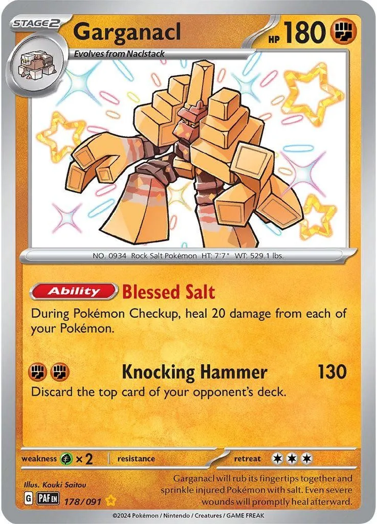 [Binder Condition] Garganacl #178 Pokemon Paldean Fates