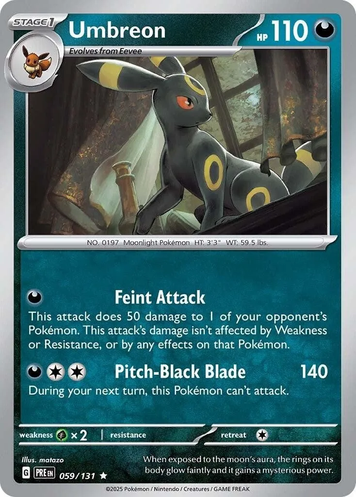 [Binder Condition] Umbreon #59 Pokemon Prismatic Evolutions