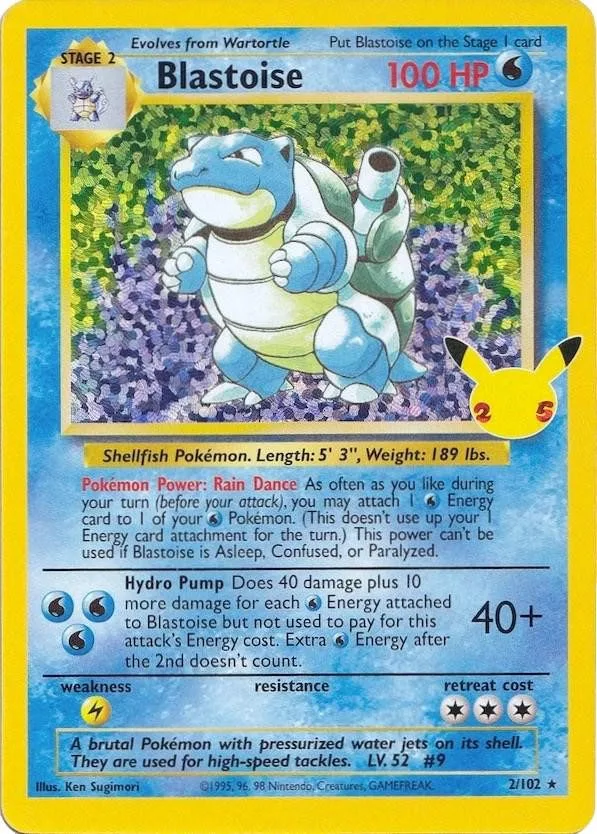 [Binder Condition] Blastoise #2 Pokemon Celebrations