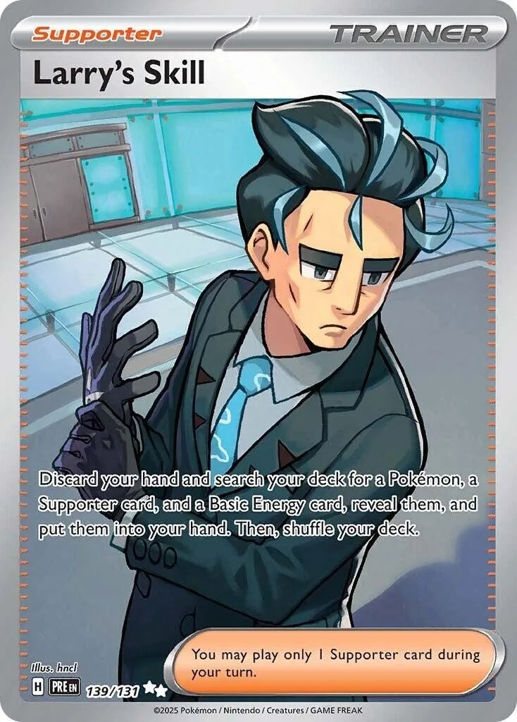[Binder Condition] Larry's Skill #139 Pokemon Prismatic Evolutions