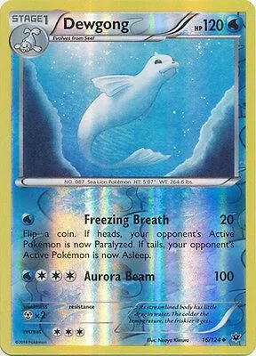 [Binder Condition] Dewgong [Reverse Holo] #16 Pokemon Fates Collide