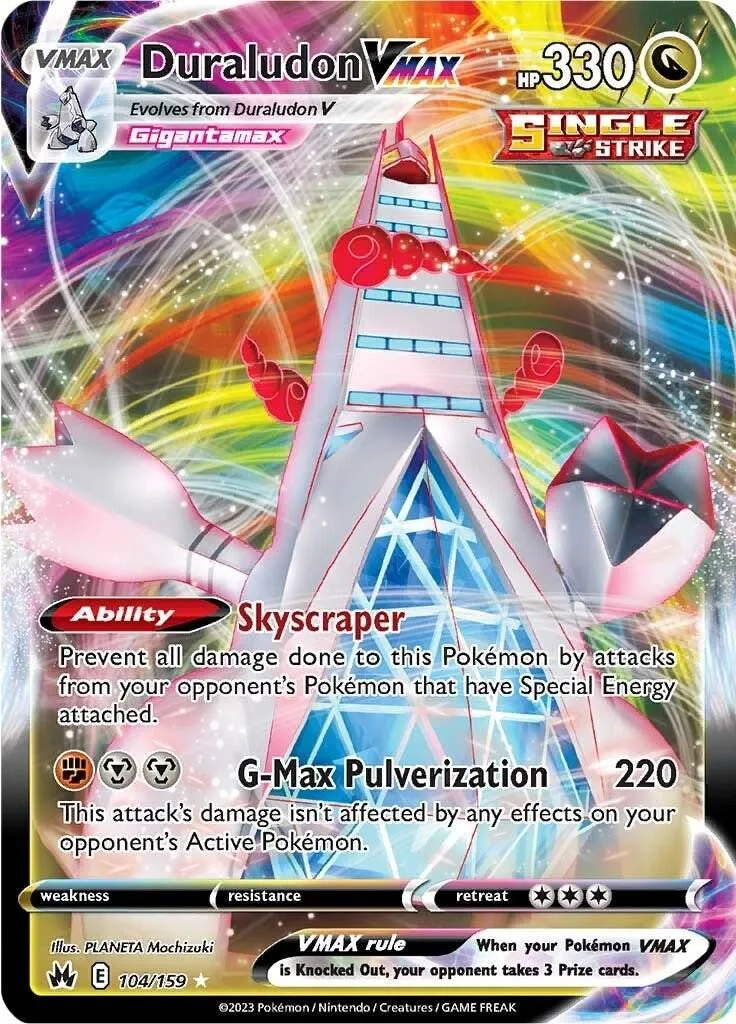 [Binder Condition] Duraludon VMAX #104 Pokemon Crown Zenith