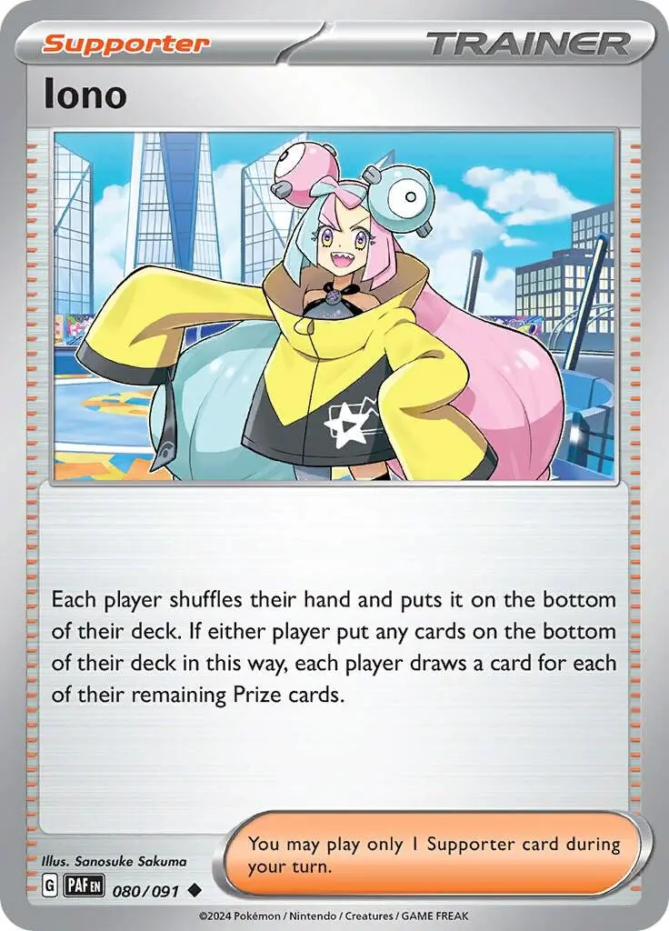 [Binder Condition] Iono #80 Pokemon Paldean Fates