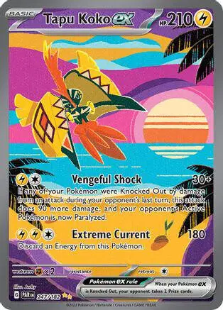 [Binder Condition] Tapu Koko ex #247 Pokemon Paradox Rift