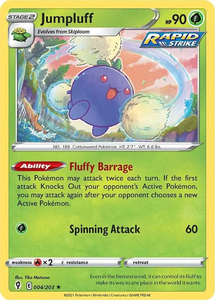 [Binder Condition] Jumpluff #4 Pokemon Evolving Skies