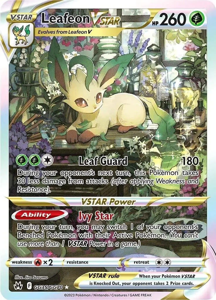 [Binder Condition] Leafeon VSTAR #GG35 Pokemon Crown Zenith