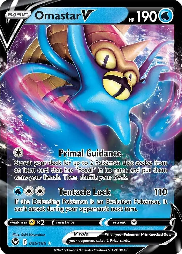 [Binder Condition] Omastar V #35 Pokemon Silver Tempest