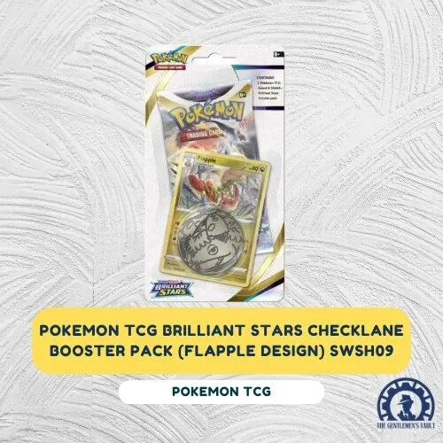 Pokemon TCG Brilliant Stars Checklane Booster Pack (Flapple Design) SWSH09
