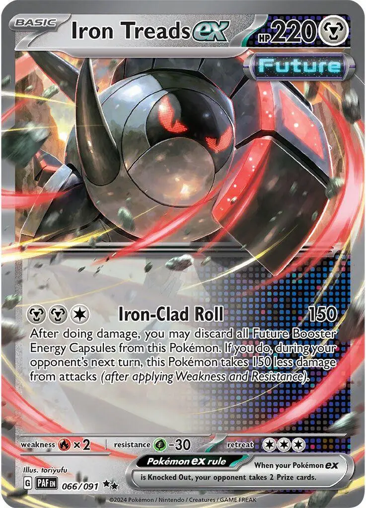 [Binder Condition] Iron Treads ex #66 Pokemon Paldean Fates