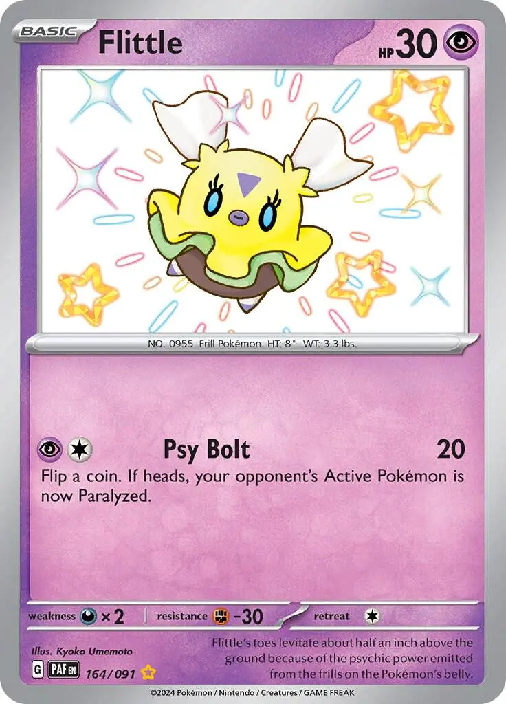 [Binder Condition] Flittle #164 Pokemon Paldean Fates