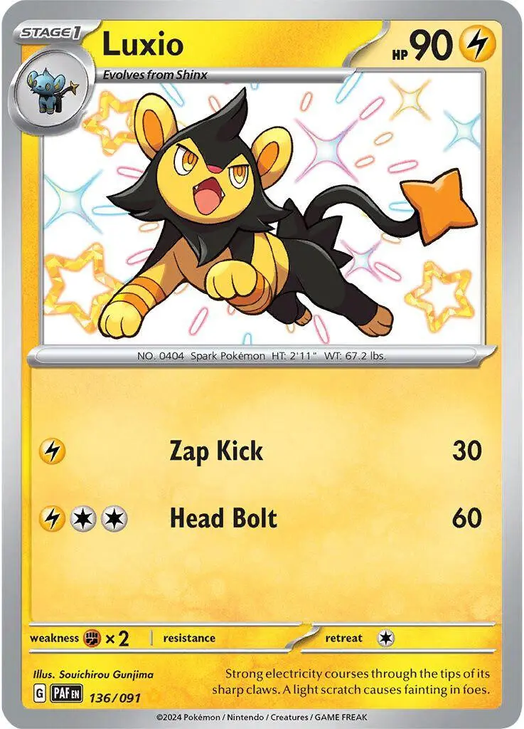 [Binder Condition] Luxio #136 Pokemon Paldean Fates
