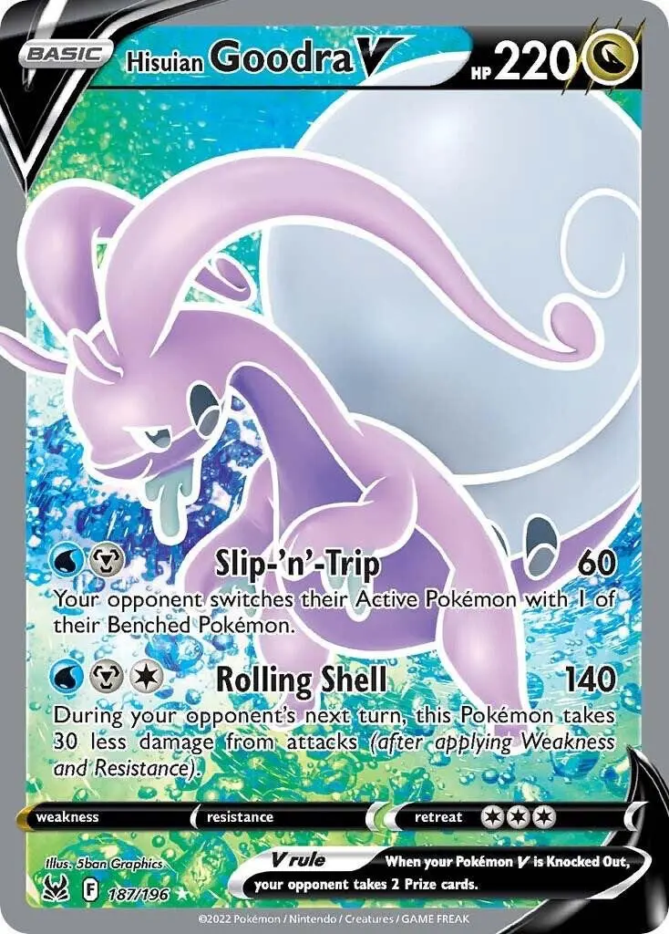 [Binder Condition] Hisuian Goodra V #187 Pokemon Lost Origin