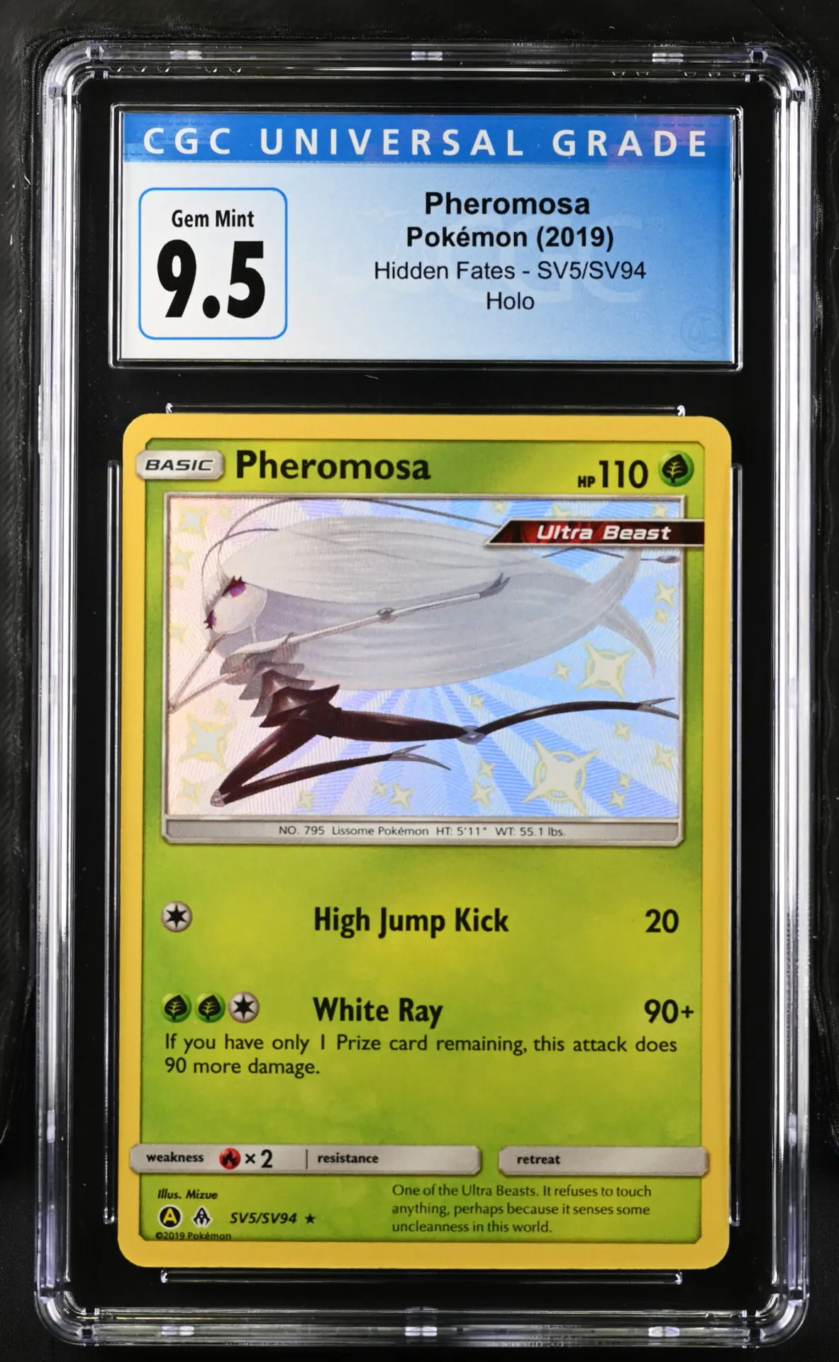 [CGC 9.5] 2019 Pokémon Hidden Fates SV5/SV94 Pheromosa Shiny Vault