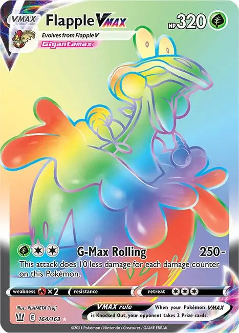 [Binder Condition] Flapple VMAX #164 Pokemon Battle Styles