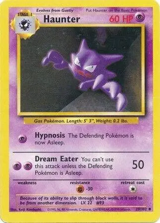 [Heavily Played] Haunter #29 Pokemon Base Set