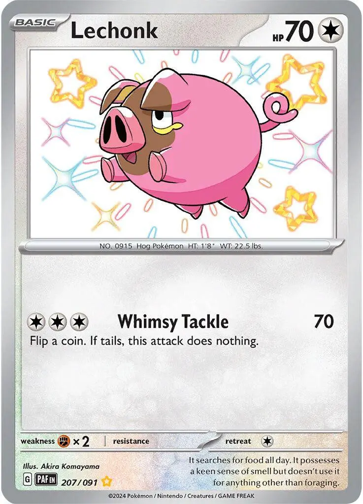 [Binder Condition] Lechonk #207 Pokemon Paldean Fates