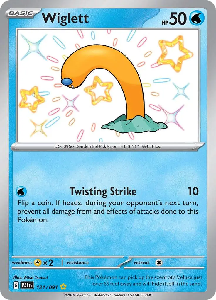[Binder Condition] Wiglett #121 Pokemon Paldean Fates