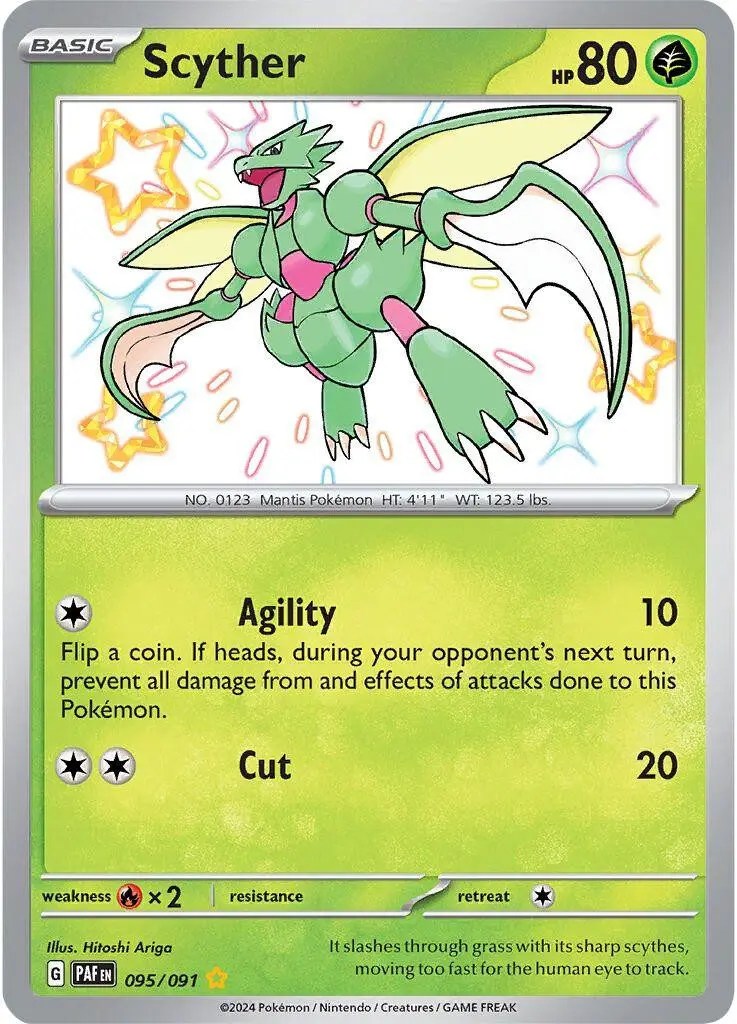 [Binder Condition] Scyther #95 Pokemon Paldean Fates