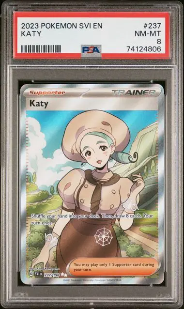 [PSA 8] 2023 POKEMON SVI EN-SCARLET & VIOLET 237 KATY ULTRA RARE NM-MT 8