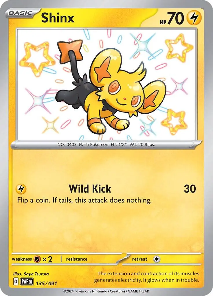 [Binder Condition] Shinx #135 Pokemon Paldean Fates