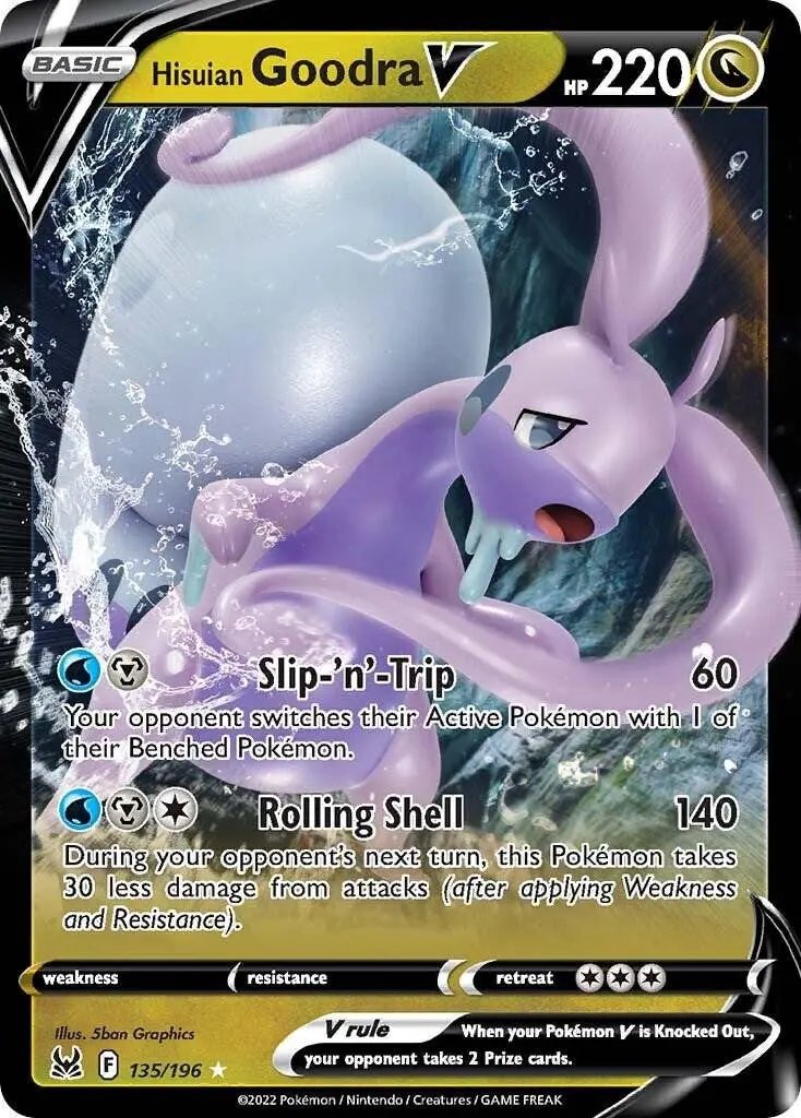 [Binder Condition] Hisuian Goodra V #135 Pokemon Lost Origin