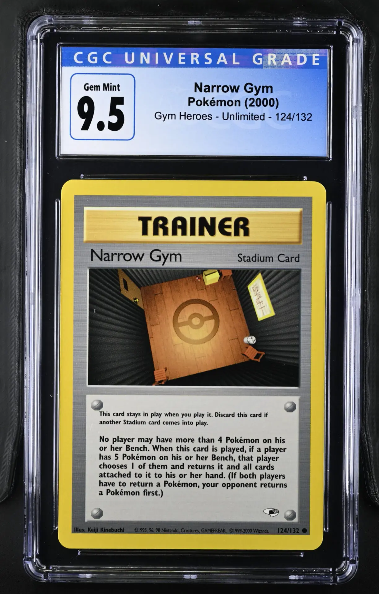 [CGC 9.5] 2000 Pokémon Gym Heroes 124/132 Narrow Gym