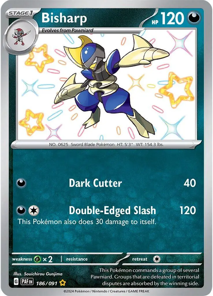 [Binder Condition] Bisharp #186 Pokemon Paldean Fates
