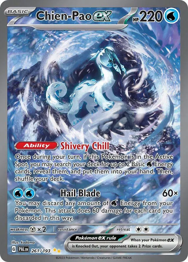 [Binder Condition] Chien-Pao ex #261 Pokemon Paldea Evolved