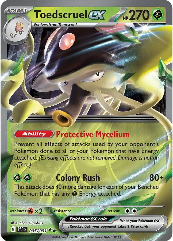 [Binder Condition] Toedscruel ex #5 Pokemon Paldean Fates