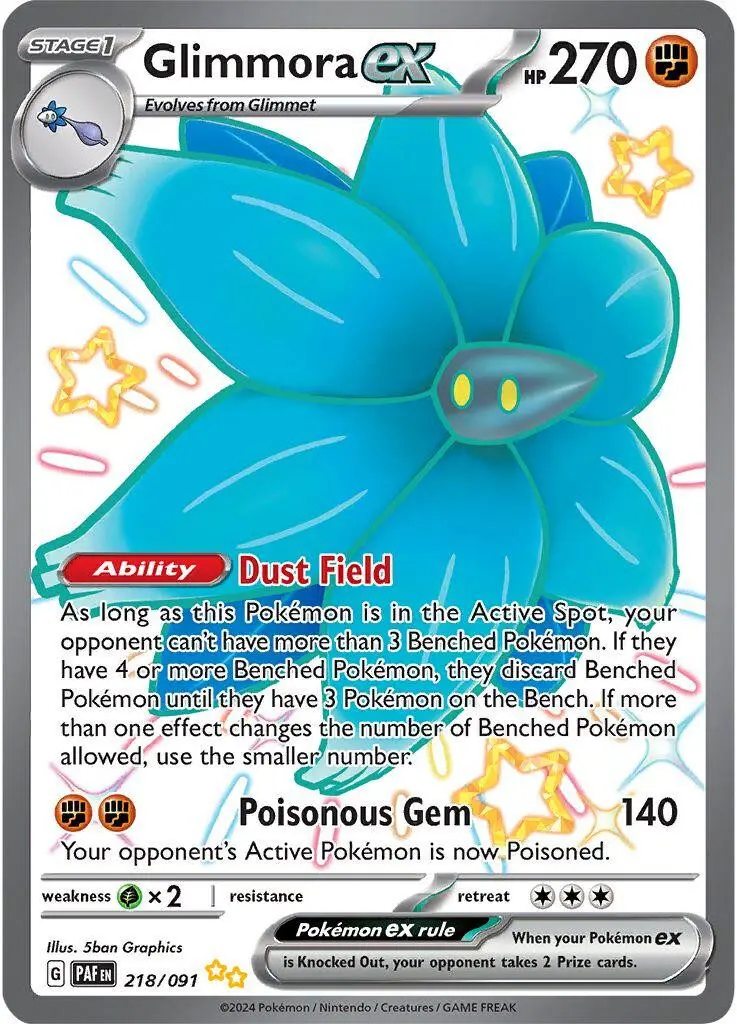 [Binder Condition] Glimmora ex #218 Pokemon Paldean Fates