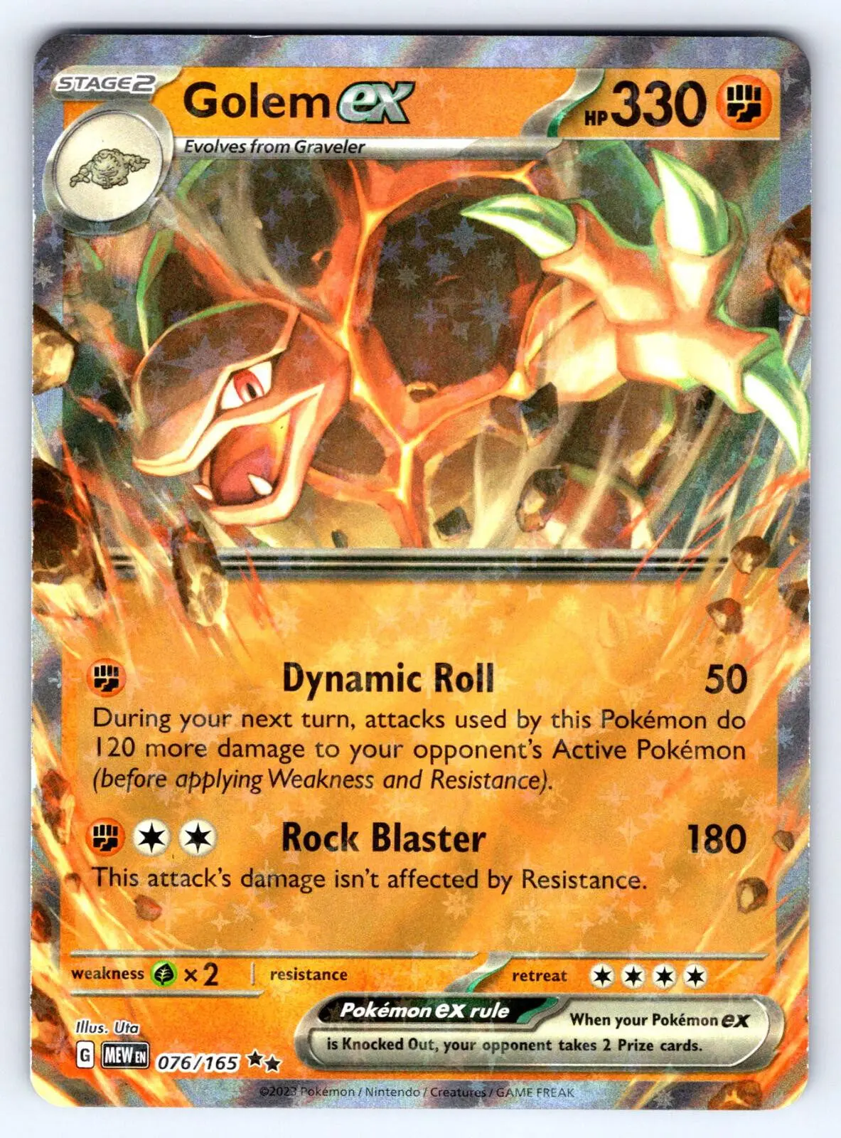 [Binder Condition] Golem ex #76 Pokemon Scarlet & Violet 151