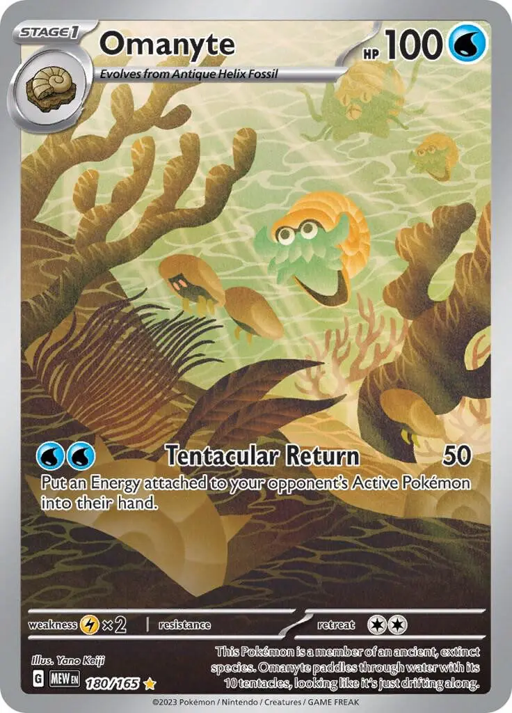[Binder Condition] Omanyte #180 Pokemon Scarlet & Violet 151