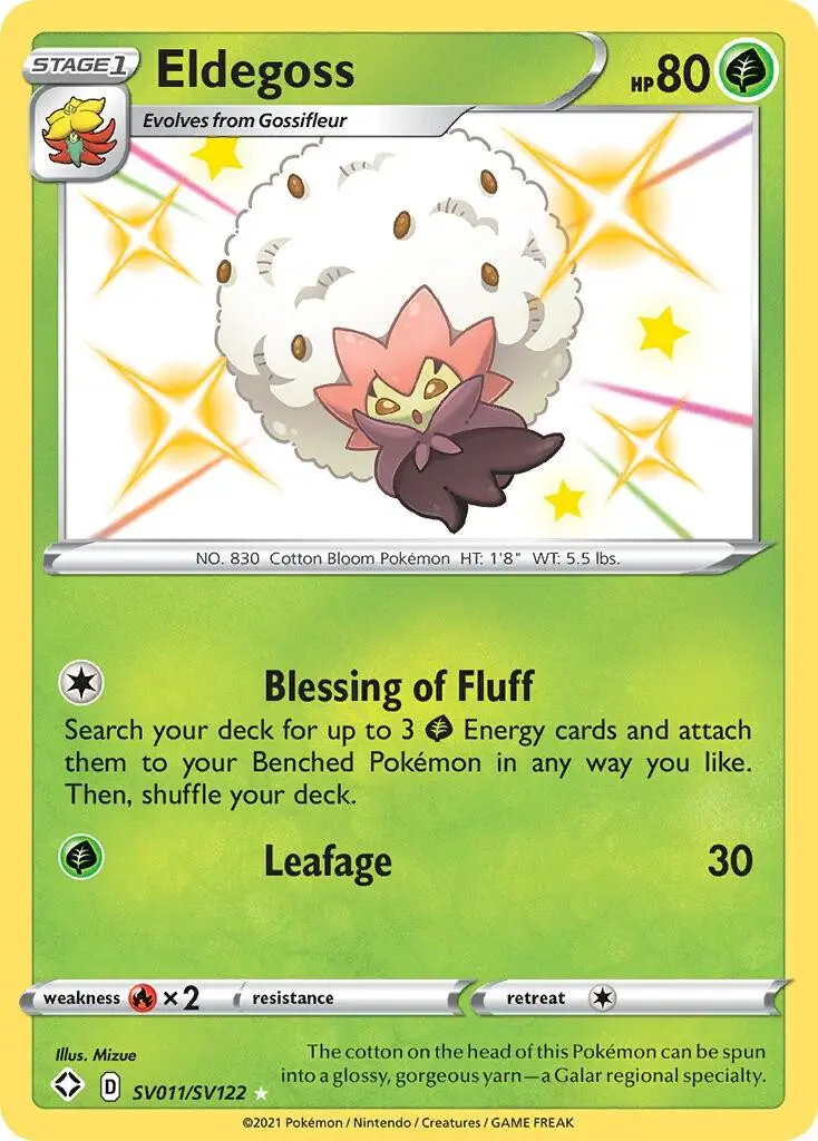 [Binder Condition] Eldegoss #SV011 Pokemon Shining Fates