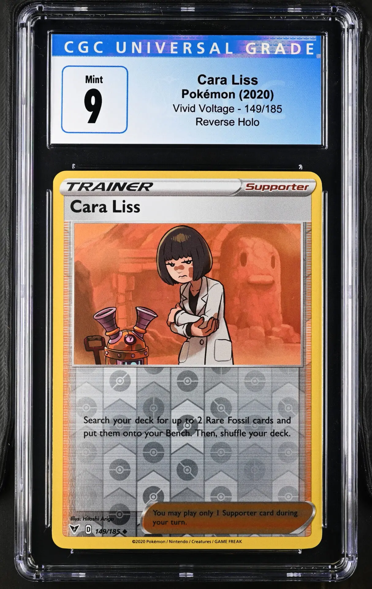 [CGC 9] 2020 Pokémon Vivid Voltage 149/185 Cara Liss Reverse Holo