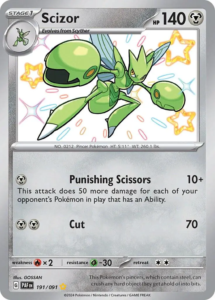 [Binder Condition] Scizor #191 Pokemon Paldean Fates