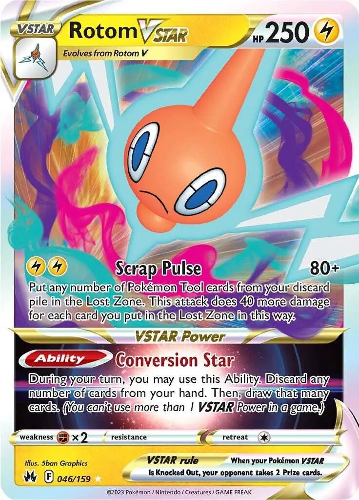 [Binder Condition] Rotom VSTAR #46 Pokemon Crown Zenith