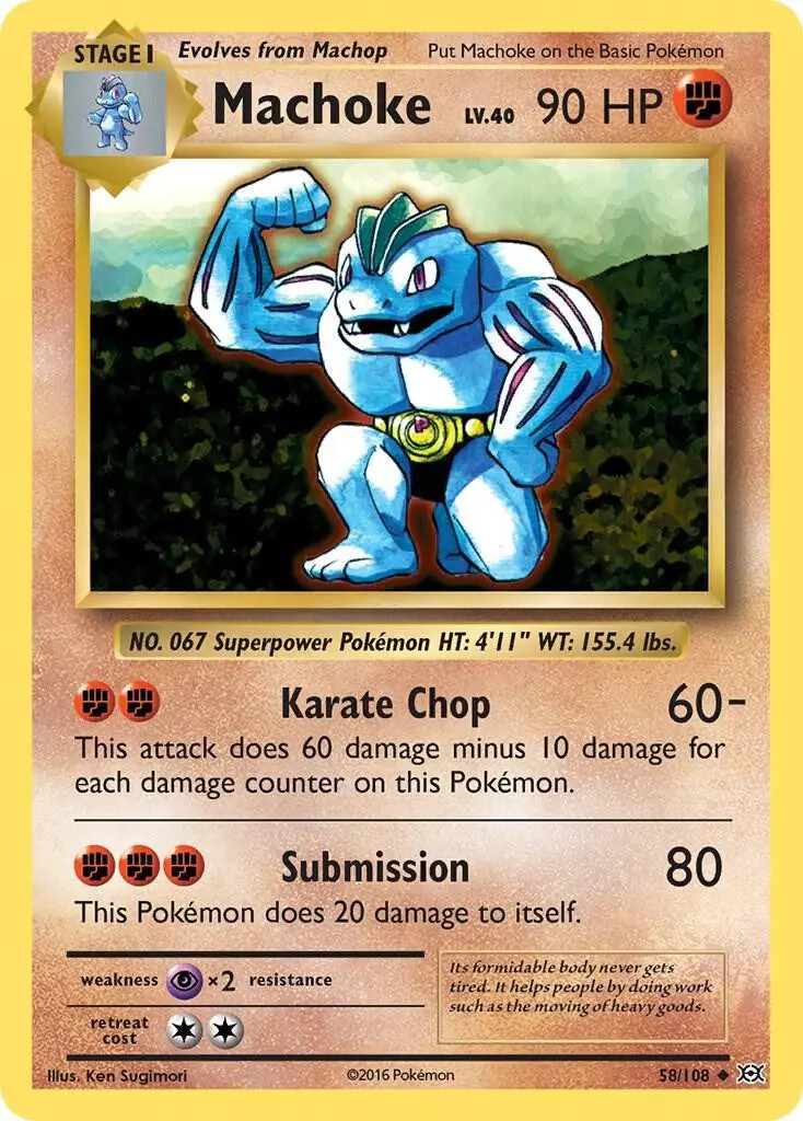 [Binder Condition] Machoke #58 Pokemon Evolutions