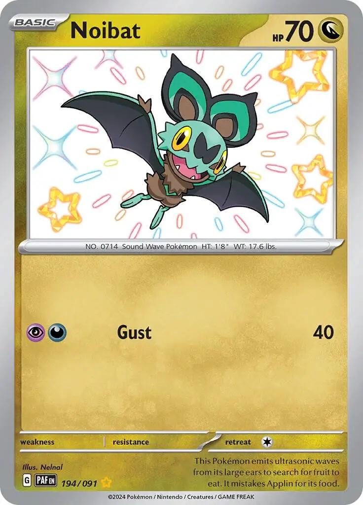 [Binder Condition] Noibat #194 Pokemon Paldean Fates