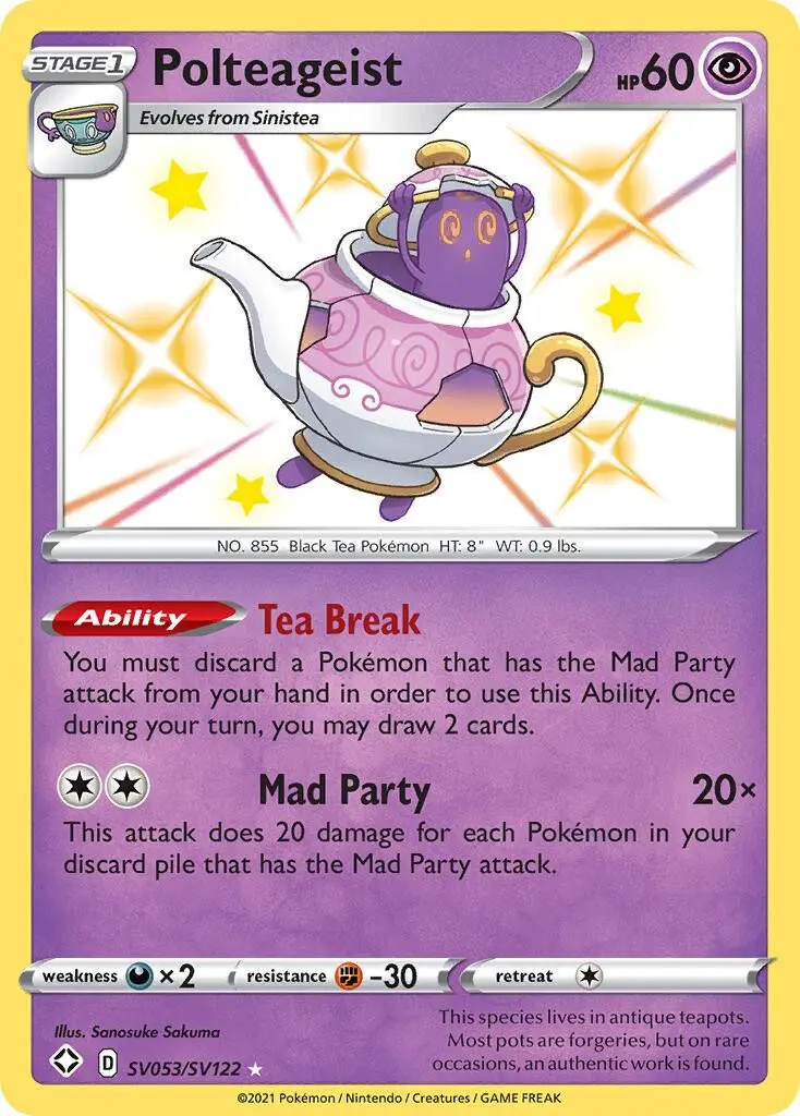 [Binder Condition] Polteageist #SV053 Pokemon Shining Fates