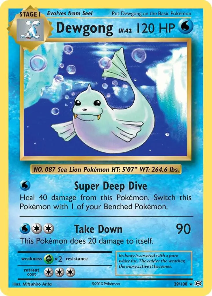 [Binder Condition] Dewgong #29 Pokemon Evolutions
