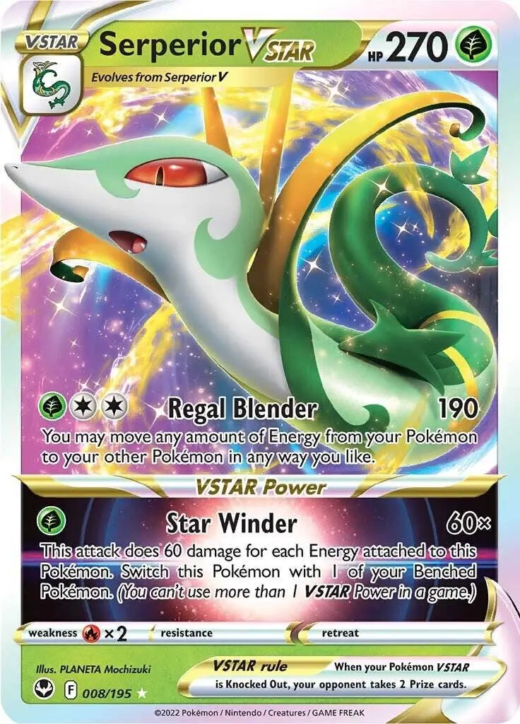 [Binder Condition] Serperior VSTAR #8 Pokemon Silver Tempest