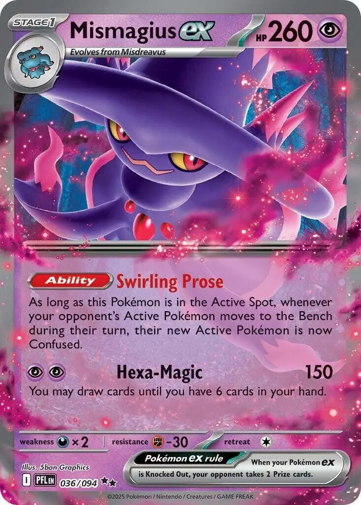 [Binder Condition] Mismagius ex #36 Pokemon Phantasmal Flames