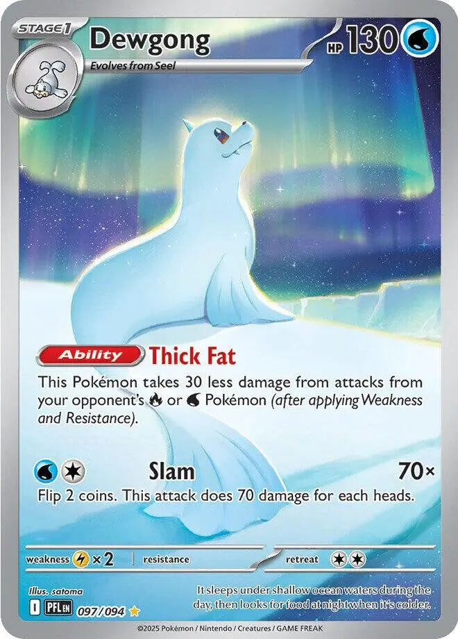[Binder Condition] Dewgong #97 Pokemon Phantasmal Flames