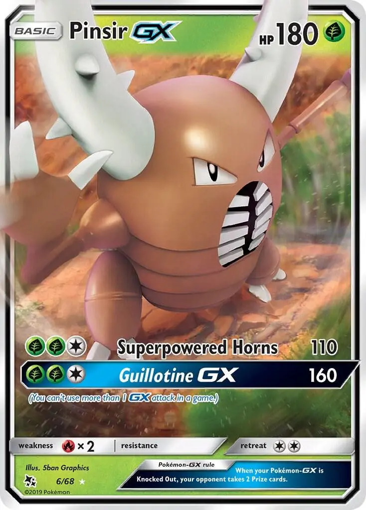 [Binder Condition] Pinsir GX #6 Pokemon Hidden Fates