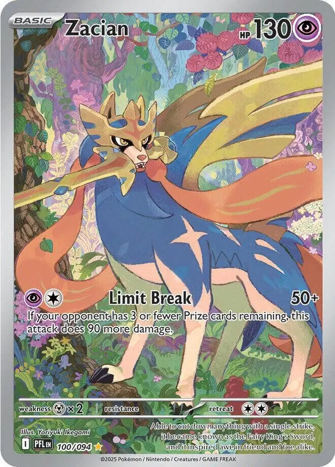 [Binder Condition] Zacian #100 Pokemon Phantasmal Flames