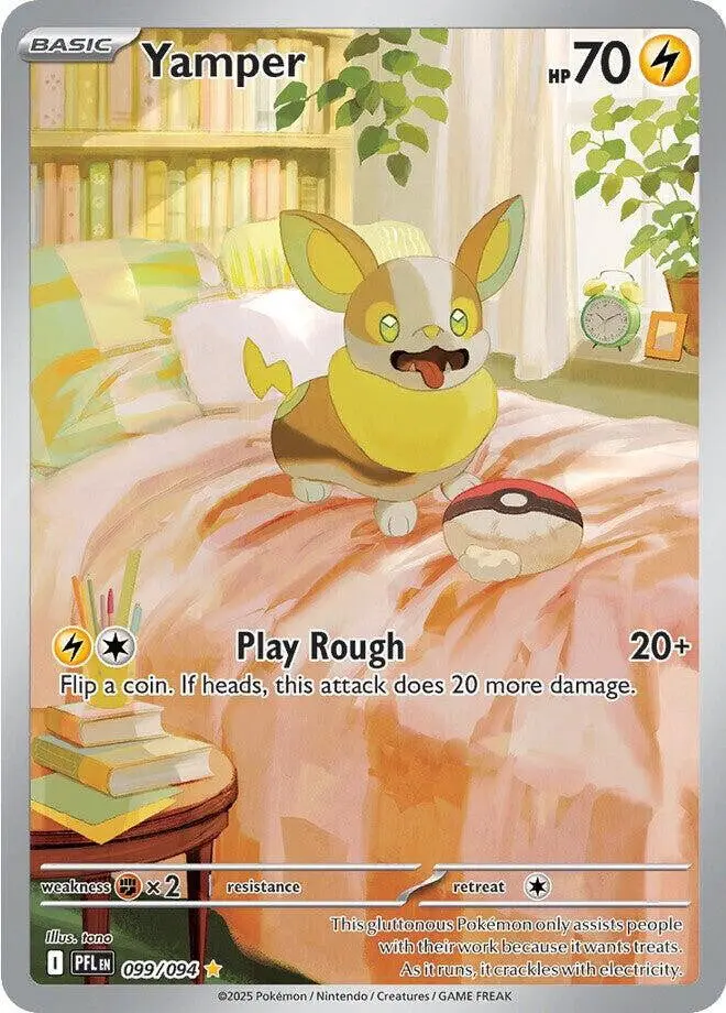 [Binder Condition] Yamper #99 Pokemon Phantasmal Flames