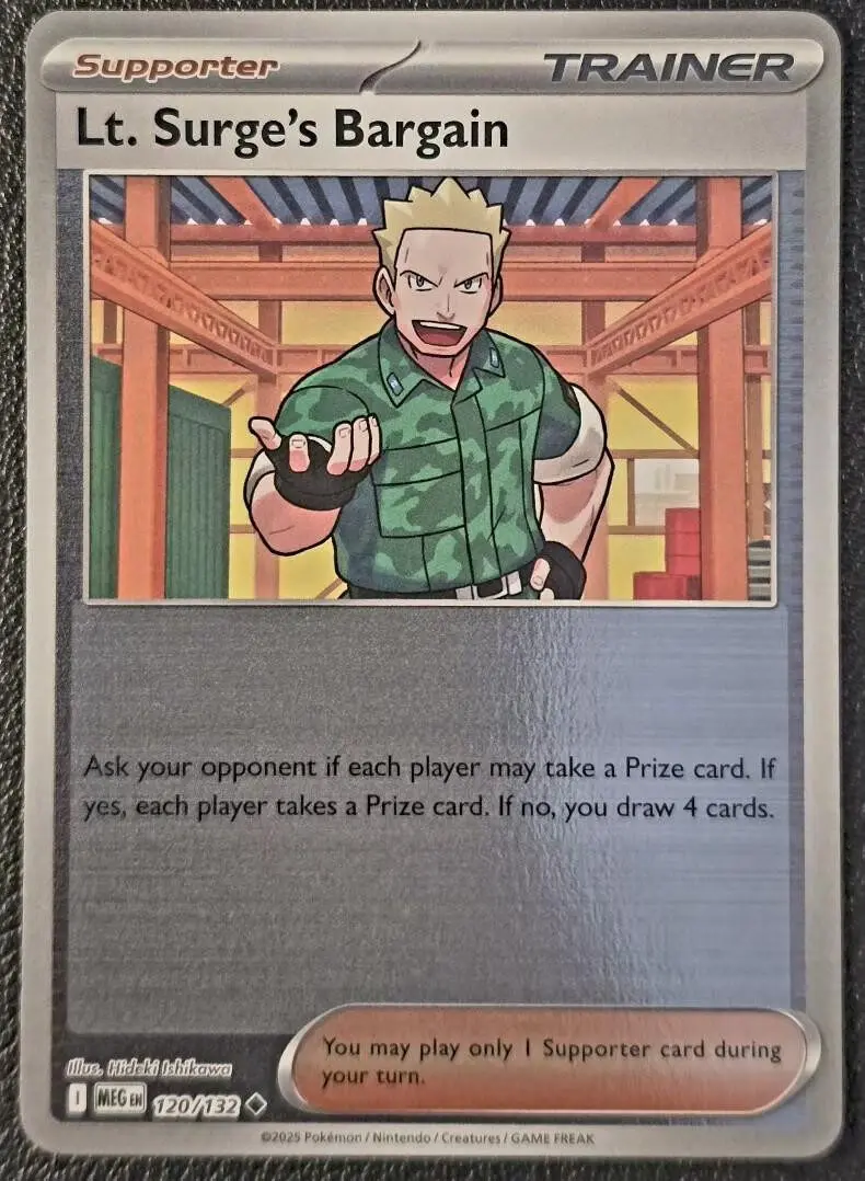 [Binder Condition] Lt. Surge's Bargain [Reverse Holo] #120 Pokemon Mega Evolution