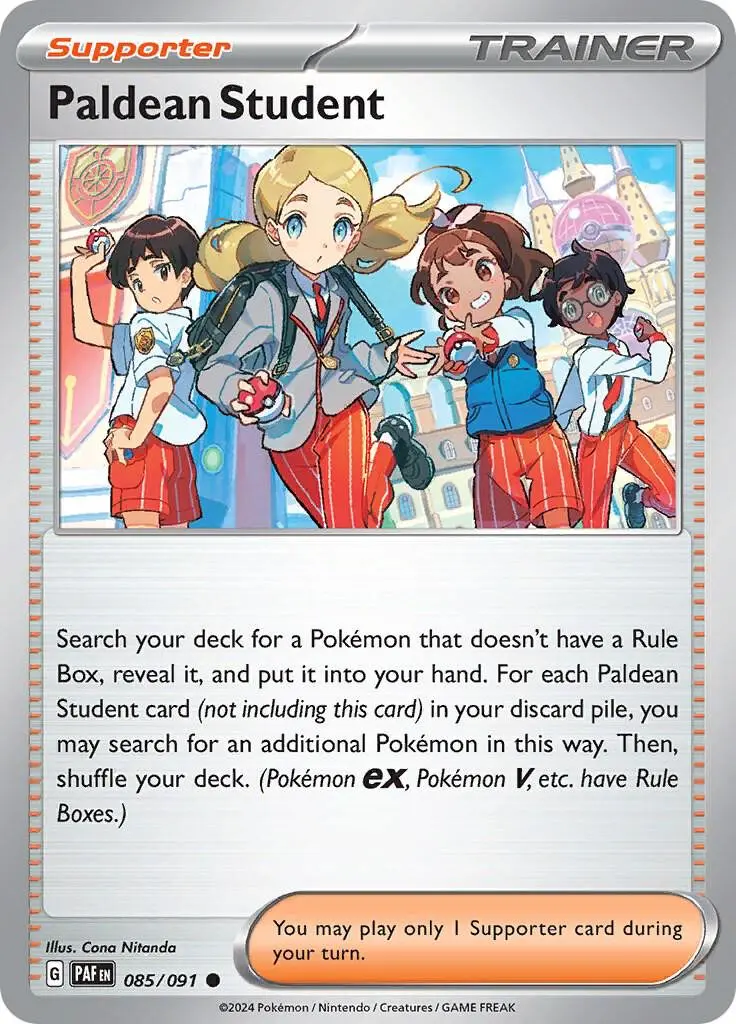 [Binder Condition] Paldean Student #85 Pokemon Paldean Fates