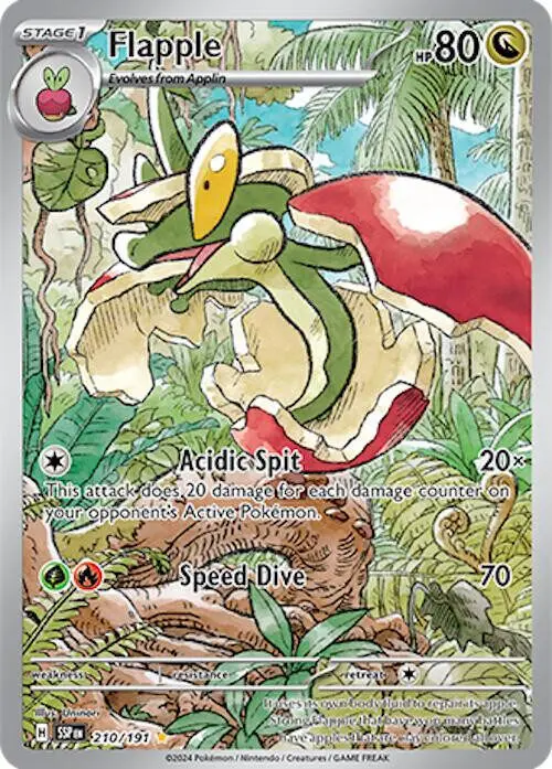 [Binder Condition] Flapple #210 Pokemon Surging Sparks