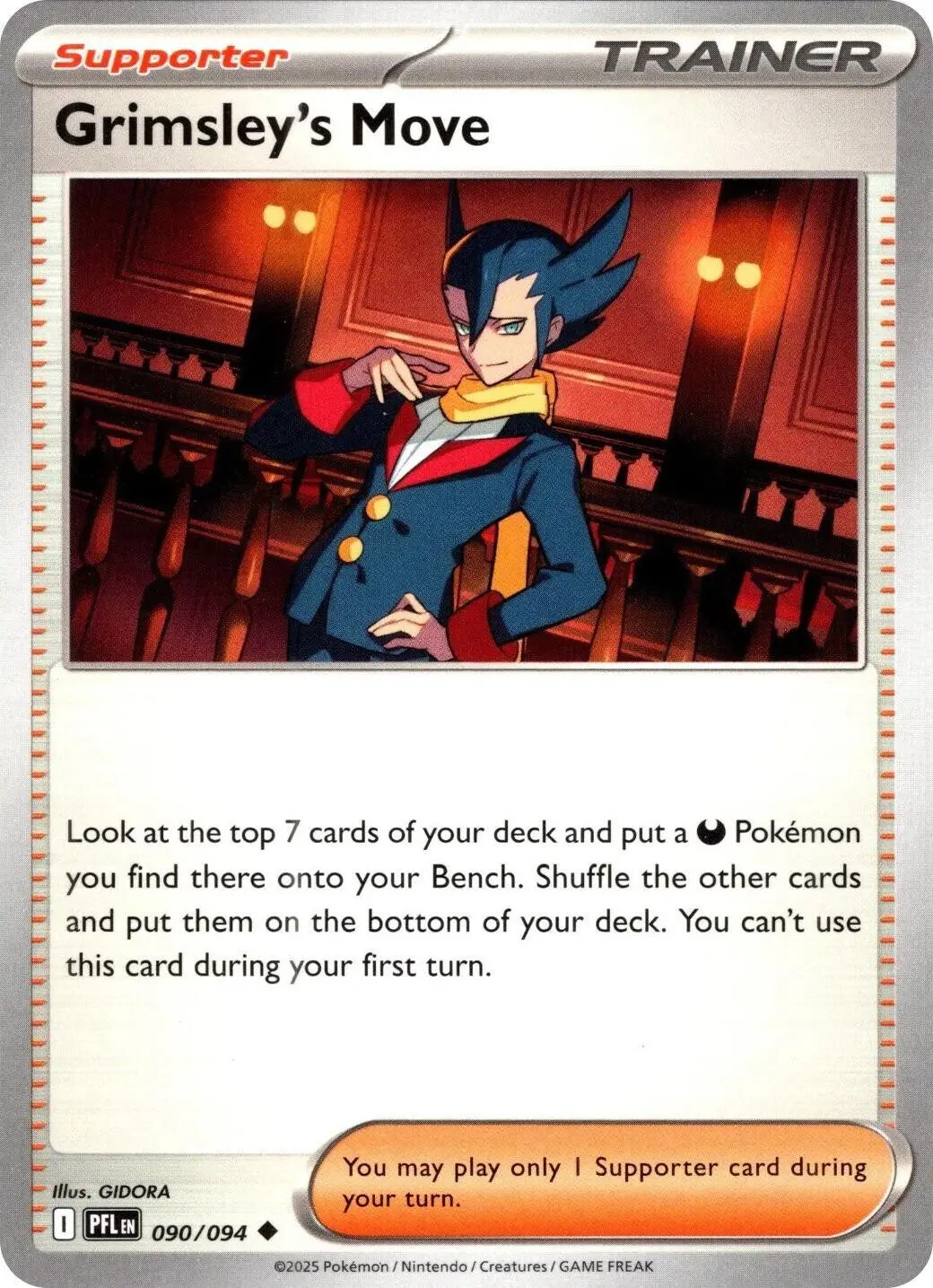 [Binder Condition] Grimsley's Move #90 Pokemon Phantasmal Flames